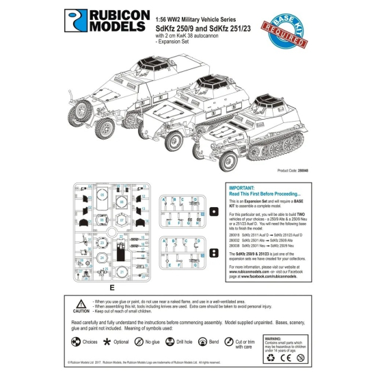 Rubicon Models - SdKfz 250/251 Expansion Set - SdKfz 250/9 & 251/23
